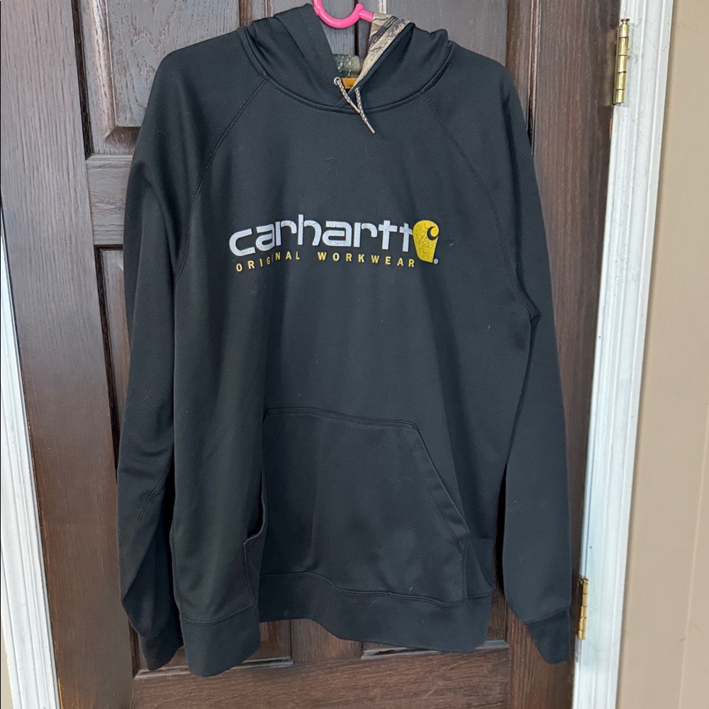 Carhartt Black and Gold Logo Hoodie